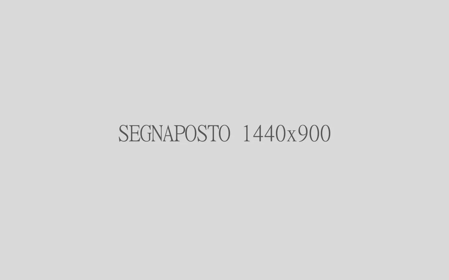 [SEGNAPOSTO] Progetto di esempio, versione desktop